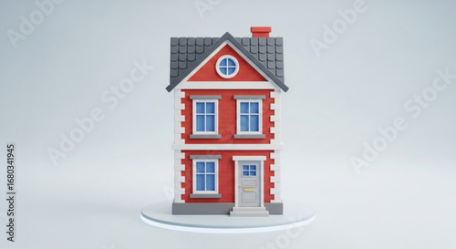 Red house illustration home architecture residential building design real estate property facade construction