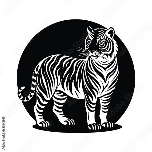 vector illustration of a tiger