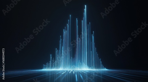 Abstract digital lines structure