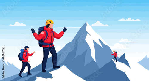Adventure Awaits: Mountaineers Conquer Peaks, Achieving Heights With Determination and Teamwork