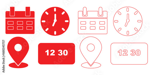 meeting, app, contemporary, background, media, lined, wedding, planner, social, black, technology, glyph, organizer, online, date, symbol, time, location, information, illustration, schedule, agenda, 
