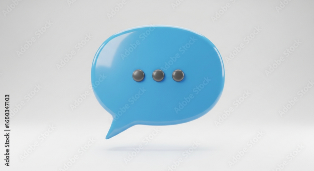 Naklejka premium Blue speech bubble icon vector illustration message chat communication dialog box sign symbol graphic design element