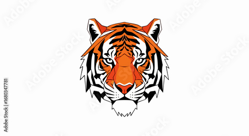 Tiger Head Portrait.
