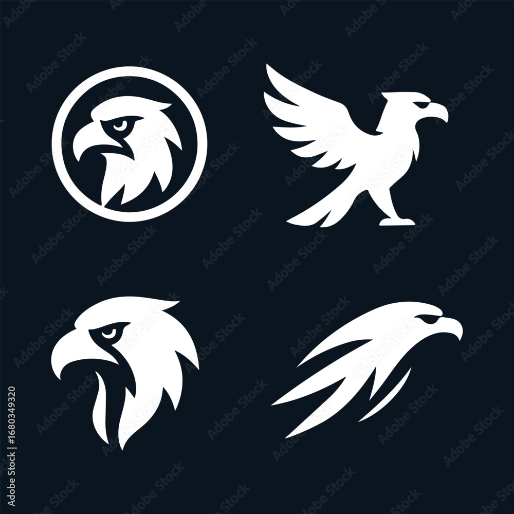 Obraz premium Eagle Silhouette Vector Illustration Design