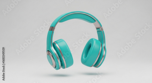 Turquoise wireless headphones over ear headphones studio headphones noise cancelling headphones audio equipment music gear