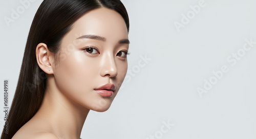 アジアンビューティな美容系モデル、アジア人、韓国人、日本人