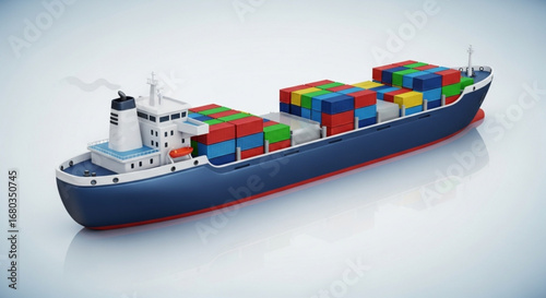 Cargo ship container vessel freight transport maritime trade global shipping logistics international export import