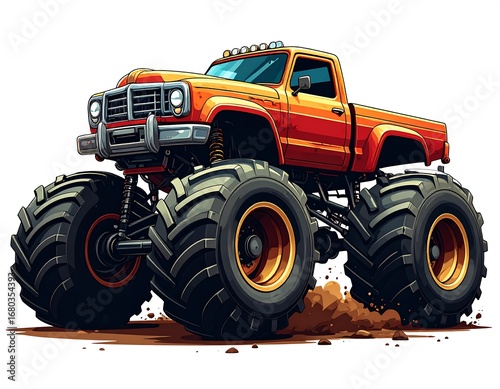 Monster Truck Cartoon Illustration (1)