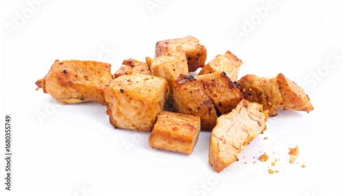Grilled chicken cubes and strips