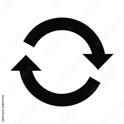 Sign reload refresh icon spinning 2 arrows circle renewable update