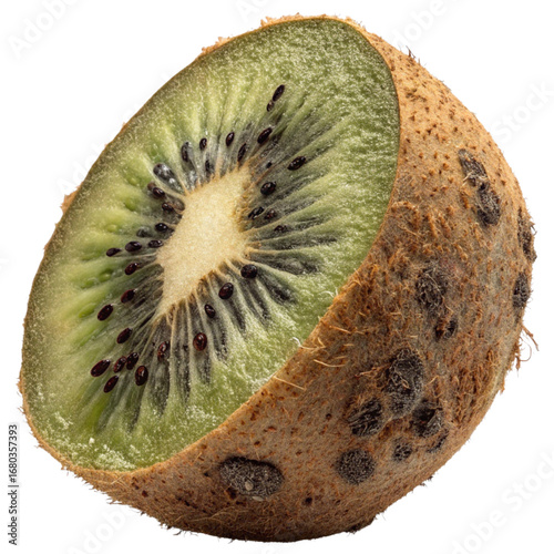 Delicious kiwi fruit cut in half showing juicy green flesh and tiny black seeds ready for smoothies, desserts, and healthy snacks