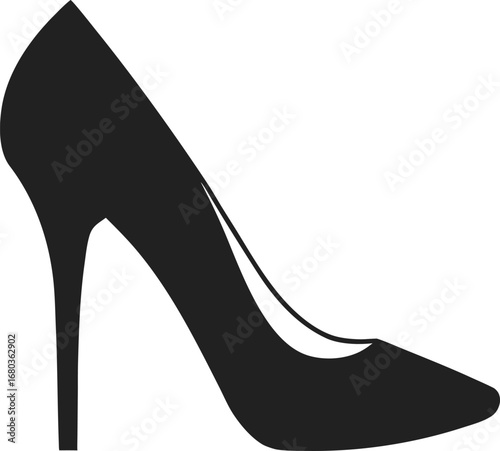 Sleek high heel shoe vector graphic elegant footwear fashion illustration scalable design