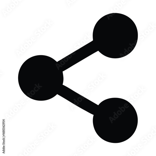 Abstract dot and connection logo illustration in trendy and minimal style