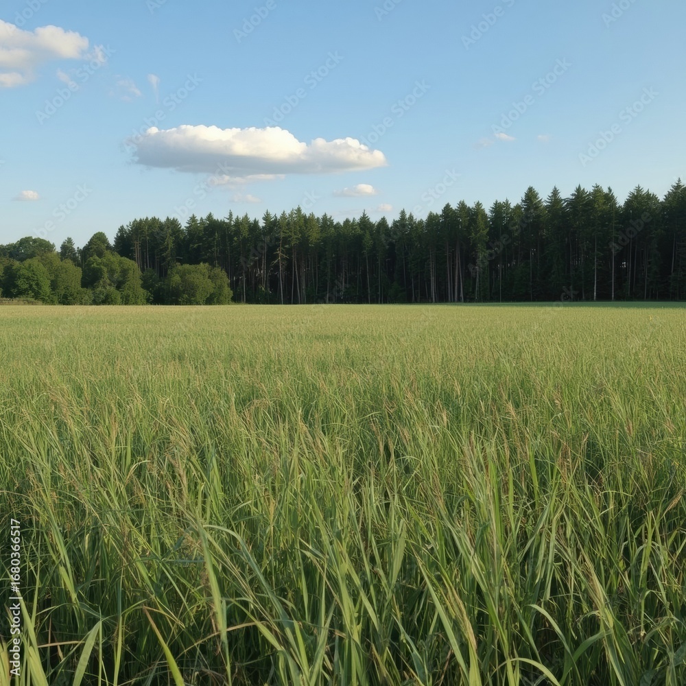 Fototapeta premium Vast open field with tall grasses