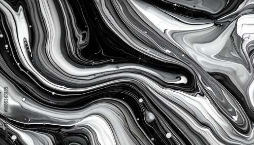 Wallpaper Mural Macro of monotone marbling ink veins with calm fluid lines seamless wallpaper background abstract liquid texture surface detail organic flowing pattern for design decoration modern artistic style Torontodigital.ca