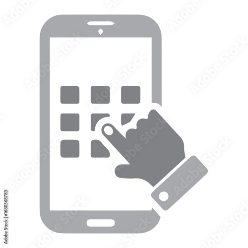 Password Mobile Shopping Vector Icon