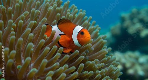Clownfish in sea anemone