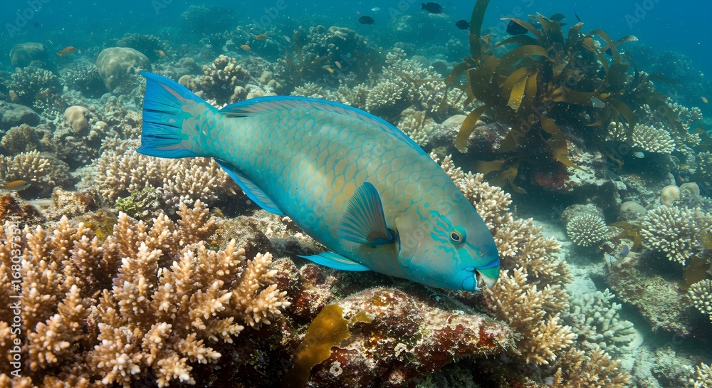 Fototapeta premium Colorful tropical fish in coral reef