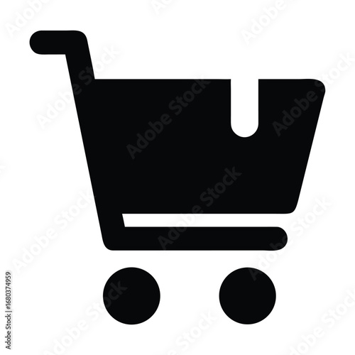 Trolly Icon Vector Illustration Shopping Cart Stock Vector