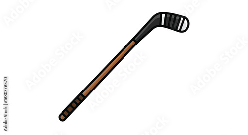 Cartoon Hockey Stick Illustration: A Classic Image for Ice Sports and Game-Related Design projects
