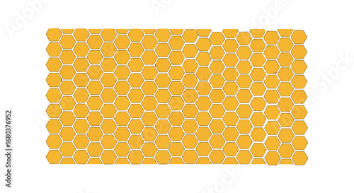 Golden Hexagonal Pattern: Abstract Honeycomb Structure with Geometric Precision for Modern Design Aesthetics