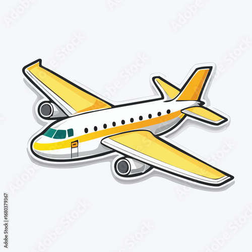 Airplane jet aircraft flying in the sky vector illustration