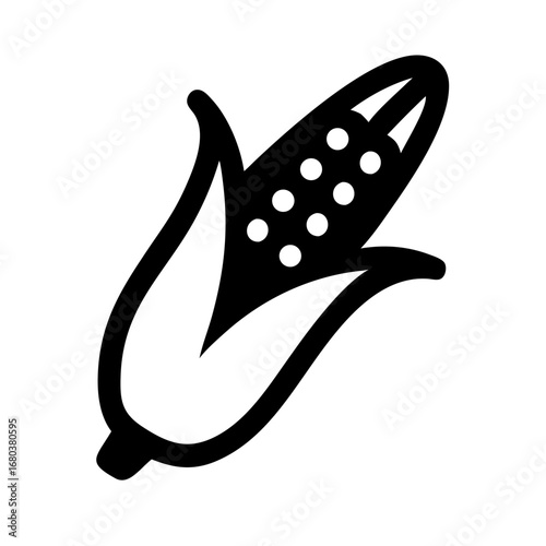 Corn on the cob vector illustration, sweet corn icon, fresh maize harvest, agriculture and farming design