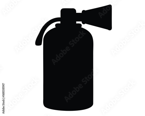 Silhouette of a fire extinguisher safety equipment for firefighting purposes