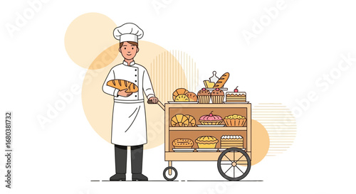 The Baker Presents A Variety Of Cakes And Bread Assortment For Food Lovers To Enjoy