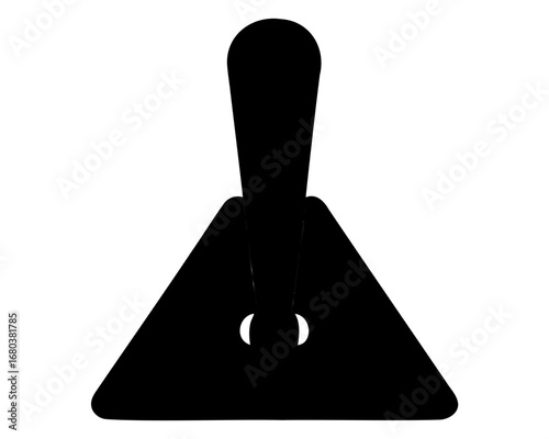 Silhouette of a traditional plumb bob on white background isolated view