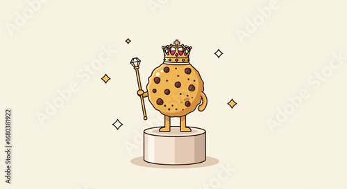 The Cookie King's Reign: A Royal Treat in Charming and Playful Illustration