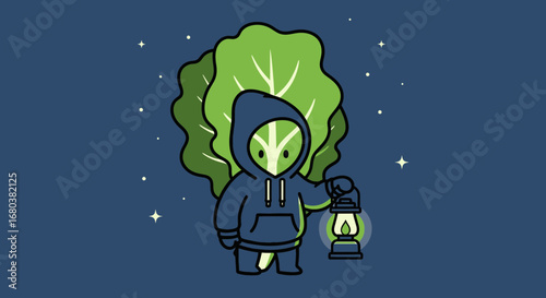 The Luminous Green Gardener: A Nighttime Expedition With Lantern And Stellar Companions