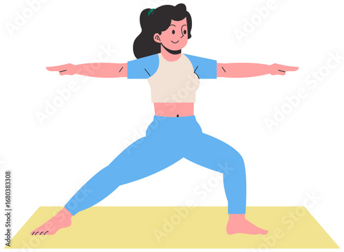 woman practicing yoga exercise