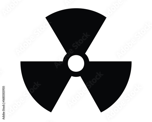 Radioactive Hazard Trefoil Symbol Isolated on White Background for Safety Measures