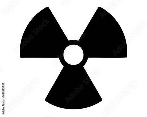 Simple vector image of the international symbol for radiation exposure risk