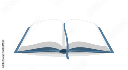 An open book with blank pages invites contemplation, ready for narratives and creative endeavors a space for new learning and inspiration