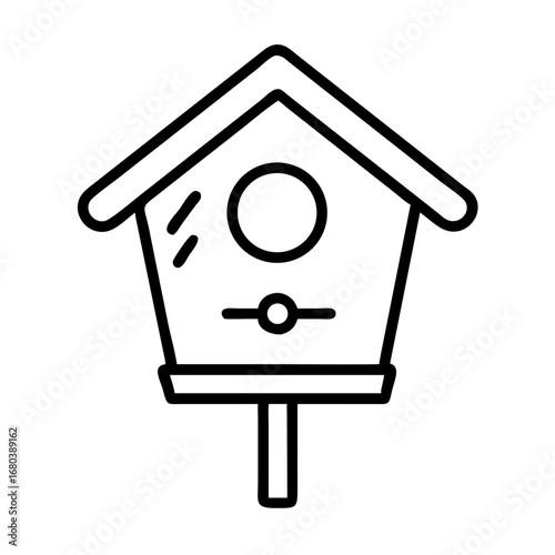 Gardening birdhouse icon transparent background