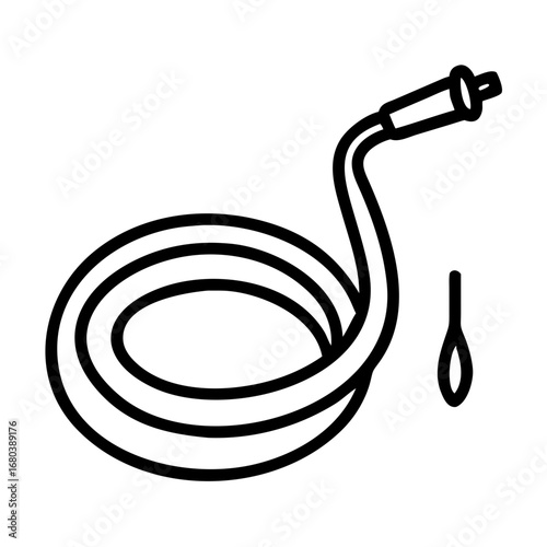 Gardening garden hose icon transparent background