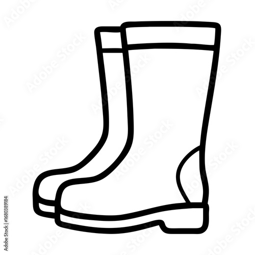 Gardening garden boots icon transparent background