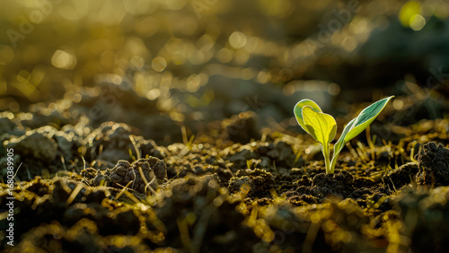 Fresh seedling growth symbolizing new beginnings and sustainability