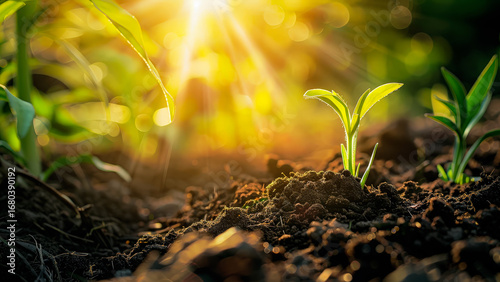 Fresh seedling growth symbolizing new beginnings and sustainability
