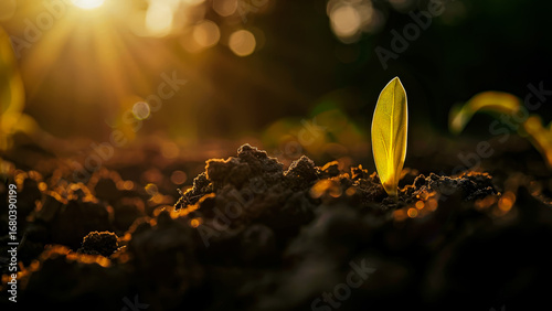 Fresh seedling growth symbolizing new beginnings and sustainability
