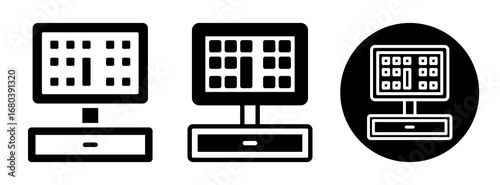 Cash Register Icon Collection � Glyph & Mixed Style