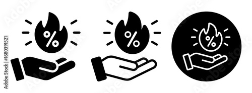 Hot Deal Icon Collection � Glyph & Mixed Style