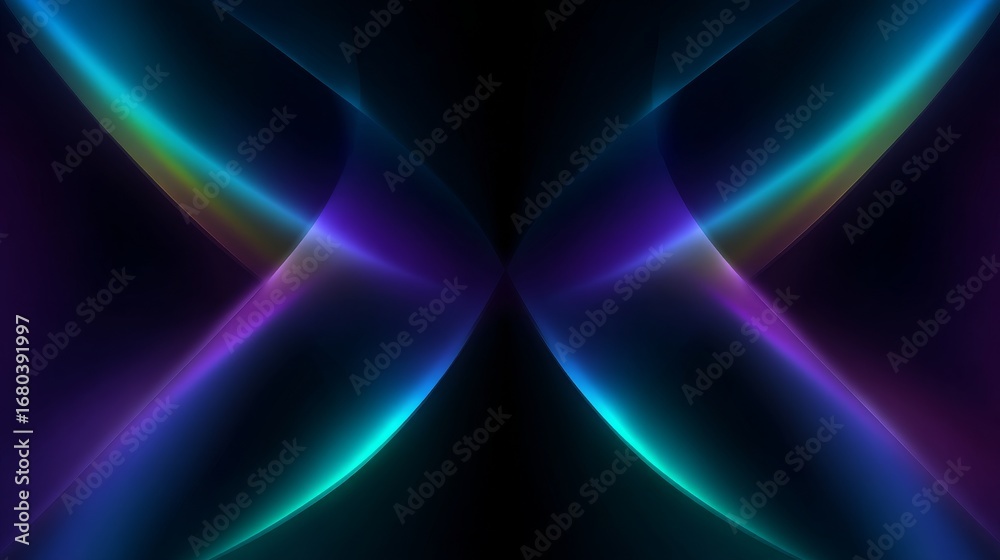 Obraz premium Abstract background with vibrant flowing lines in blue, purple, teal, and pink,