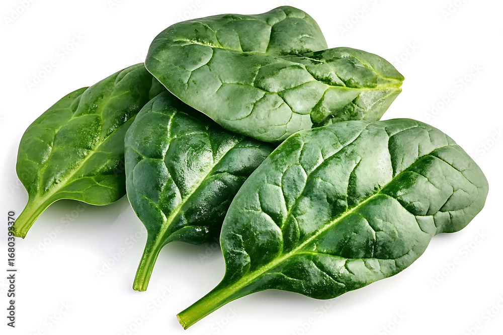 Obraz premium fresh spinach on white background
