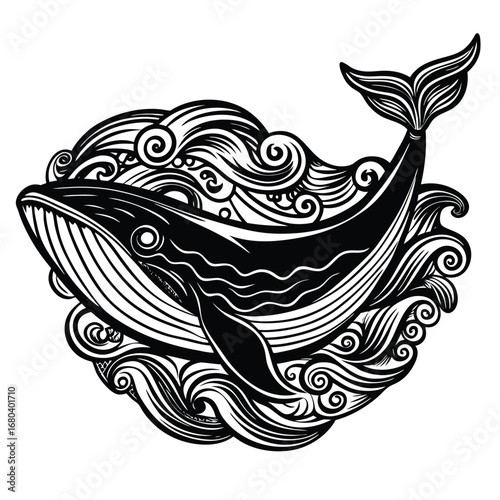 vector illustration of a fish