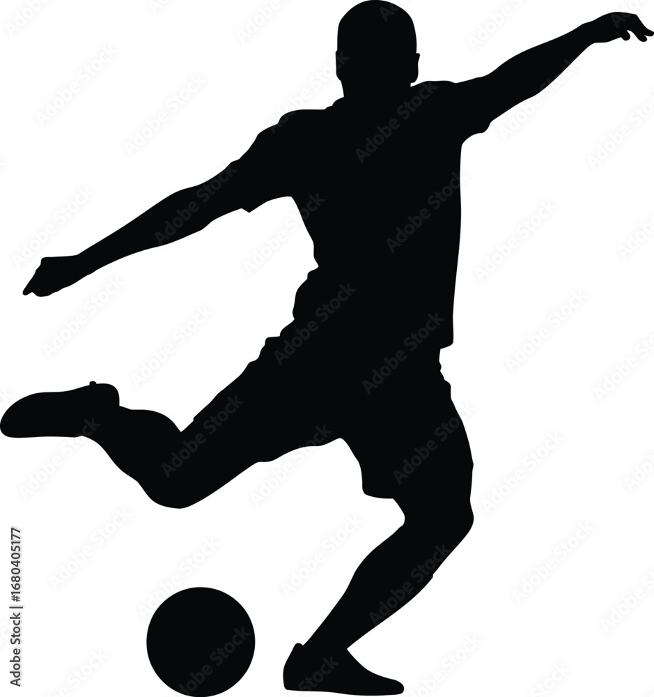 Obraz premium Football Player SVG | Personalized Sports Silhouette Cut File 