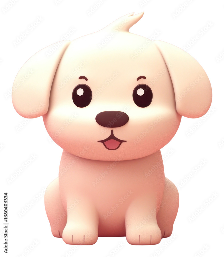 Fototapeta premium PNG Dog figurine cartoon cute.