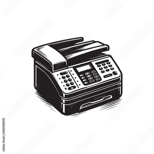 Fax Machine Vector (4).eps